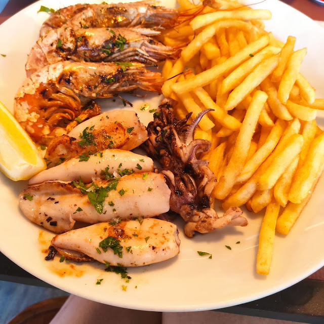 Grilled Prawns and Squids