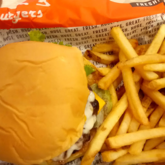 Three Pointer Burger and Fries