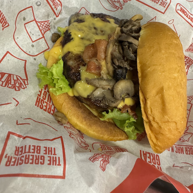 Cheesy Mushroom Burger