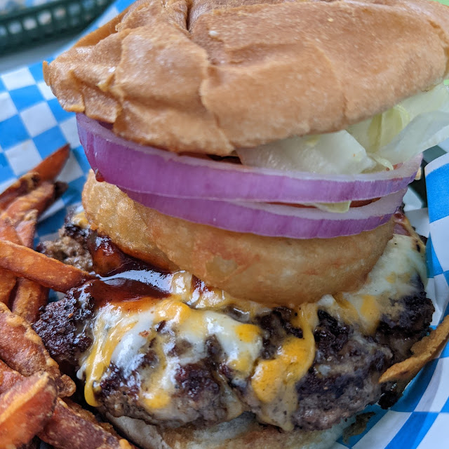 Burger with Sweet Potato Fries
