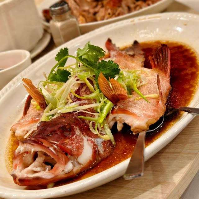 Steamed Premium Fish Head with Preserved Chili