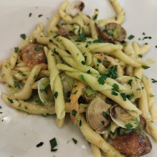 Sciarielli Con Pesce Spada Olive Taggiasche E Melanzane