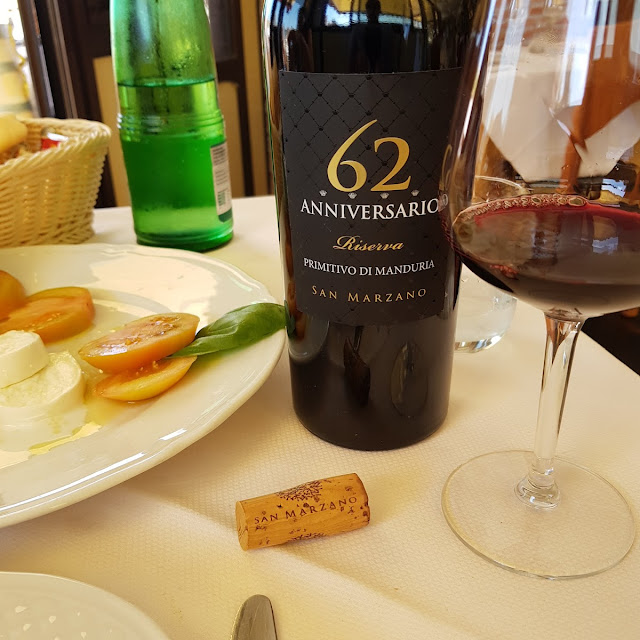 Caprese and Red Wine