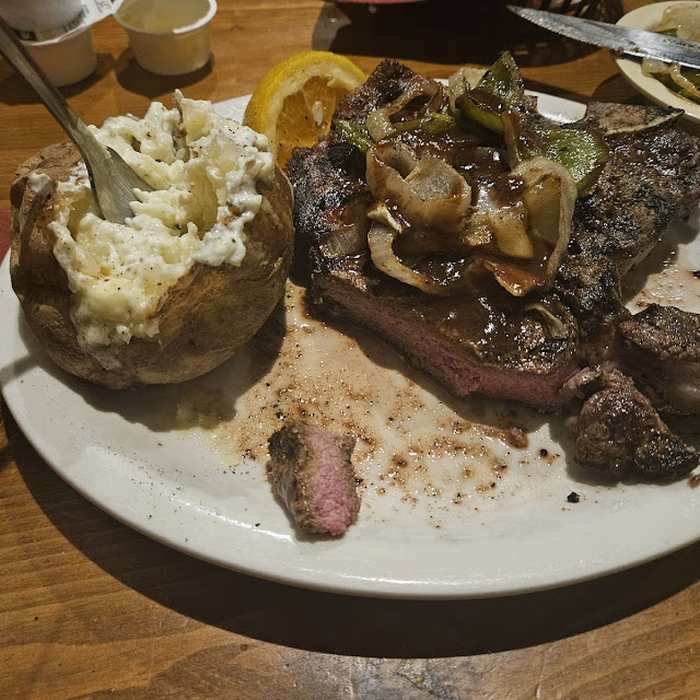 T Bone Steak and Baked Potatoe