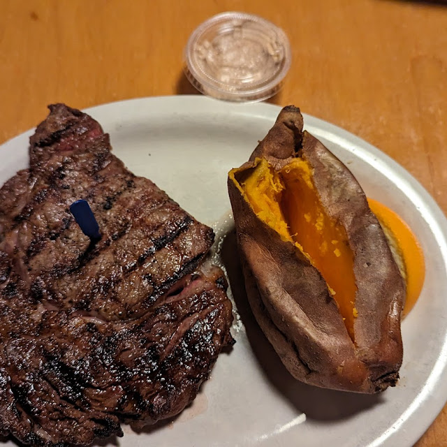 Rib Eye with Sweet Potato
