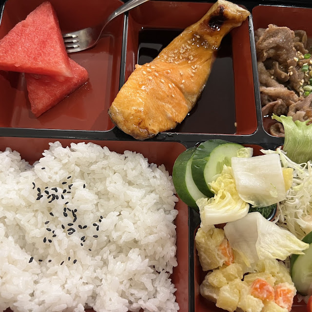 Salmon Beef Bento