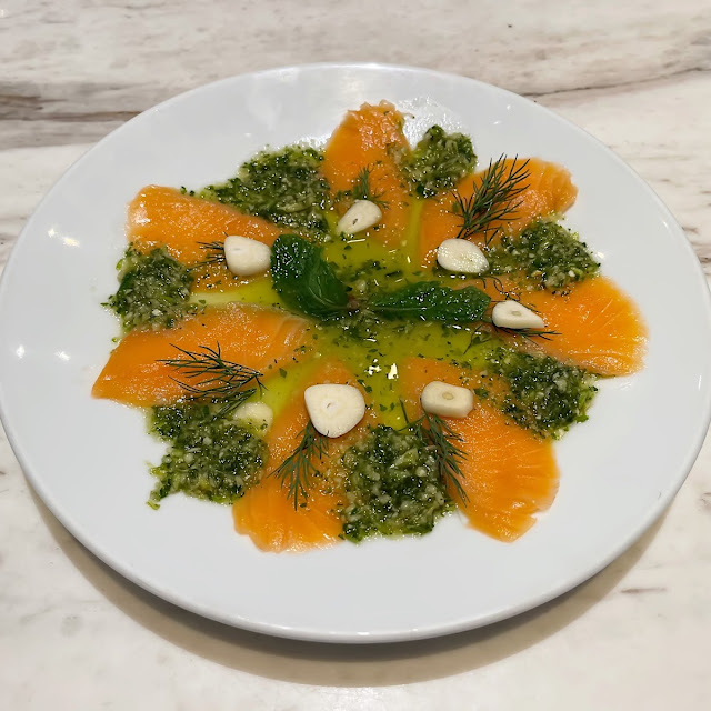 Salmon Sashimi in Spicy Hot Sauce