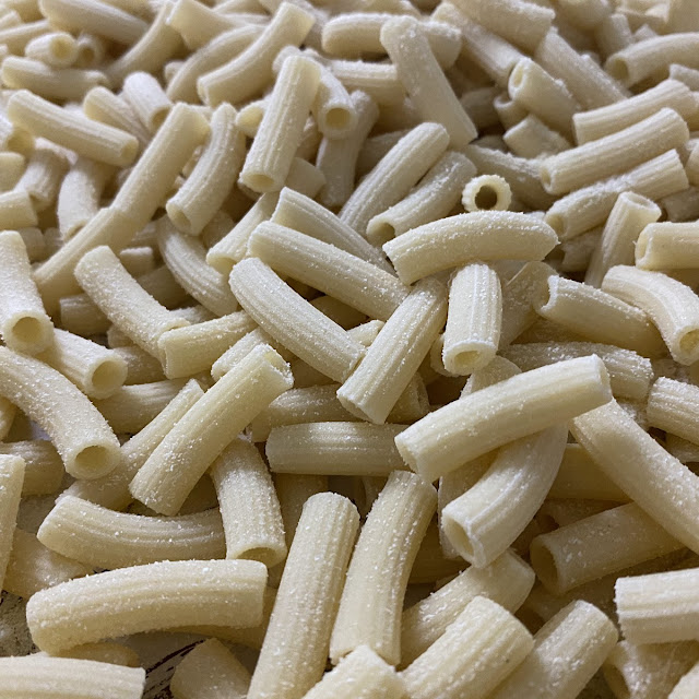 Maccheroni Extruded Through