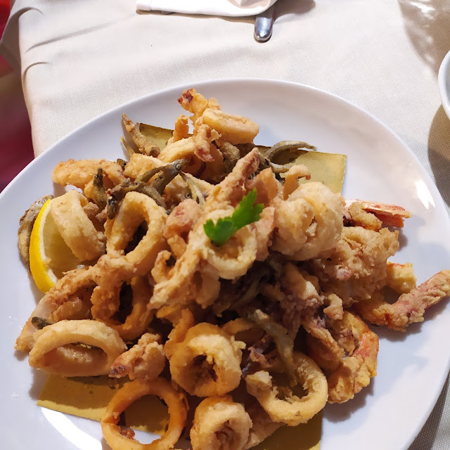 Fried Sqaid and Prawns