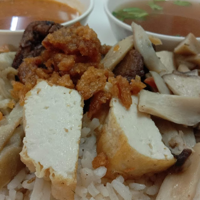 Mushroom and Vegan Pork with Hainan Rice