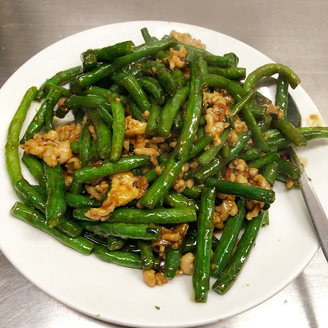 Stir Fired Green Beans with Chicken Minces in XO Sauce