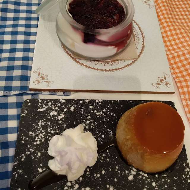 Tarta de Queso Y Flan de Turrón