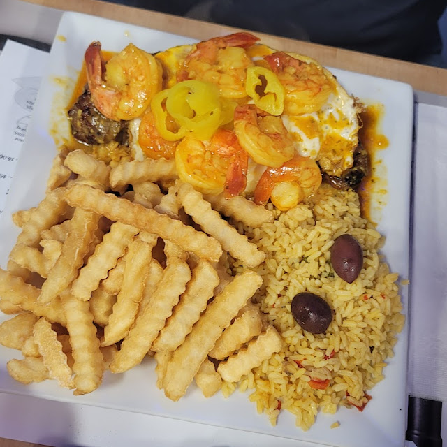 Steak Rice with Shrimp Fried Rice Mozambique