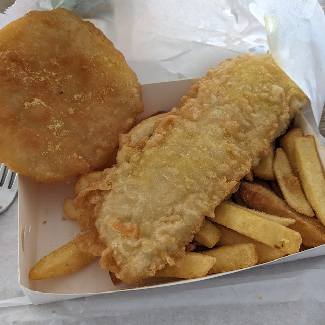 Fish and Chips and a Scallop
