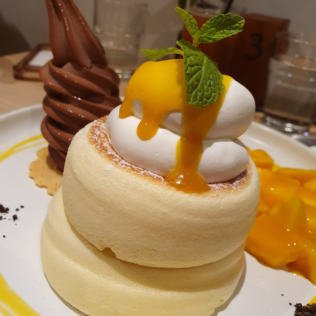Signature Souffle Pancake with Softsrve