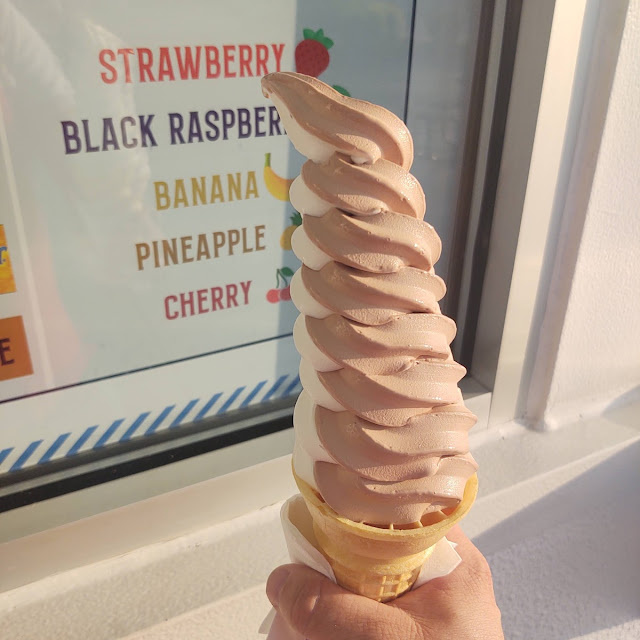 Large Twist Soft Serve Ice Cream Cone