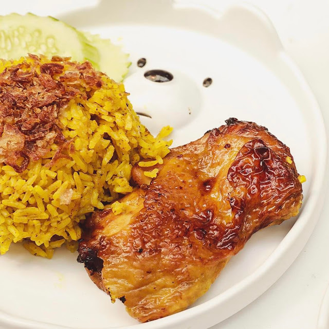 ข้าวหมกไก่ย่าง grilled chicken biryani 比亚尼烤鸡饭