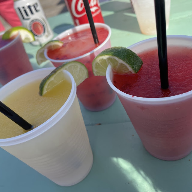 Mango and Strawberry Frozen Margarita