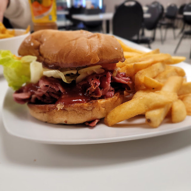 Bacon Burger and Chips