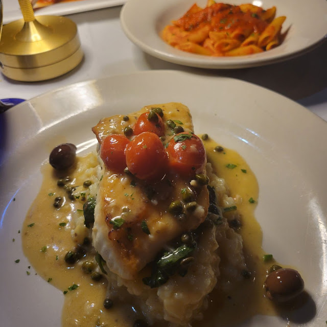 Flounder over Risotto