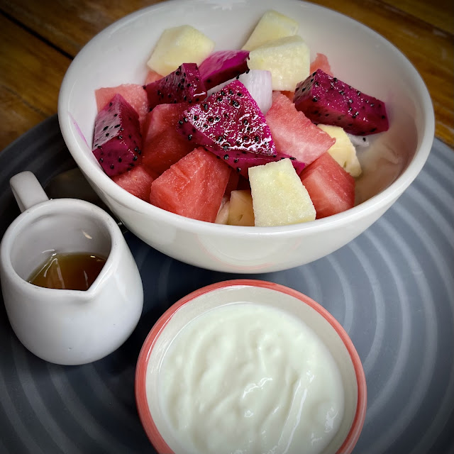 Organic Fruit Salad with Yogurt Vegan Yogurt