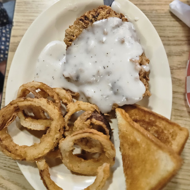 Chicken Friend Steak and Onion Rings