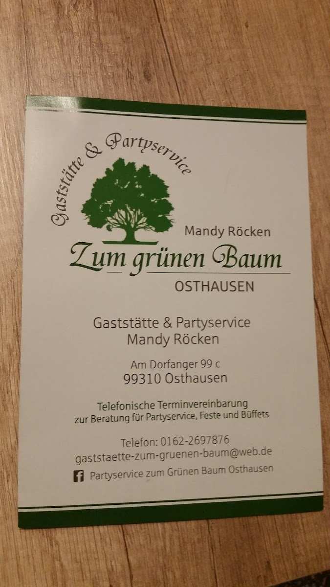 Gaststätte&Partyservice Mandy Röcken 'Zum grünen Baum'