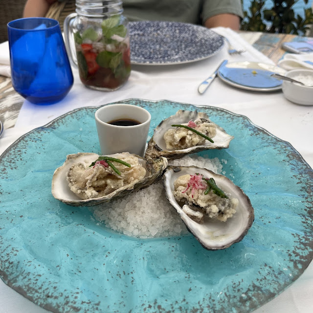 Sauteed Oyster G2 with Pistachio Veloute
