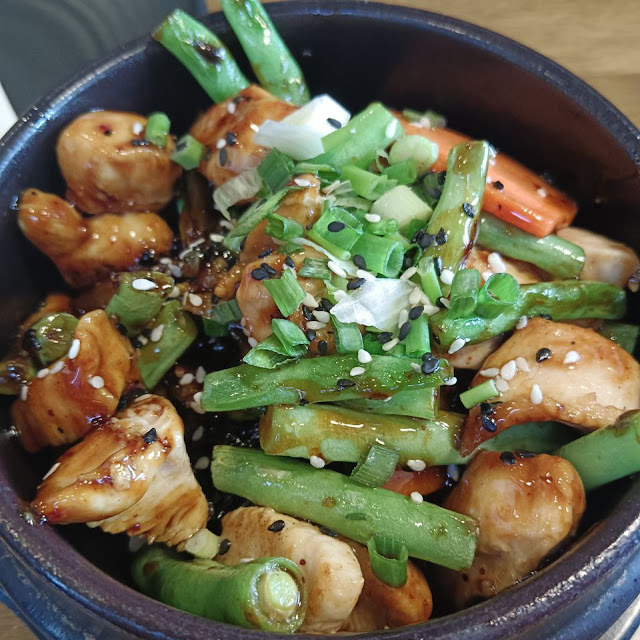 Charbroiled Galbi Grilled Chicken Rice Set