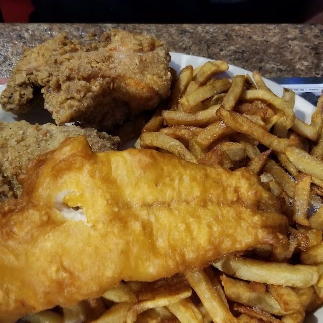 Split 2 Orders Lol Fried Chicken and Fresh Deep Fried Cod Fish mmmm