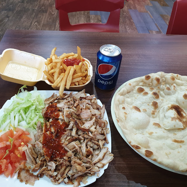 Chicken Shawarma Fries and Naan