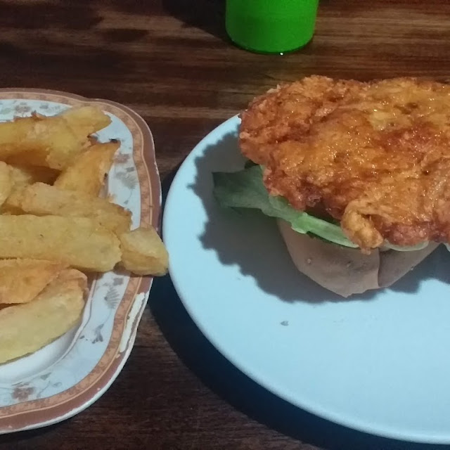 Chicken Burger in Yan Restaurant Koh Tao