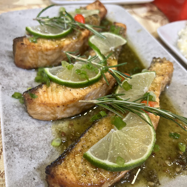 Salmão ao Molho Pesto