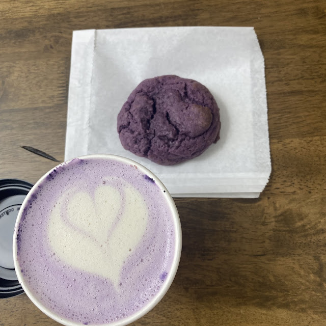 Purple Yam Latte with Oat Milk