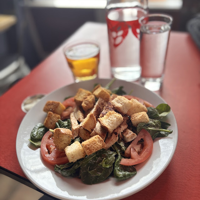 Chicken Bacon Ranch Salad and I Added Their Lemon Pepper Croutons