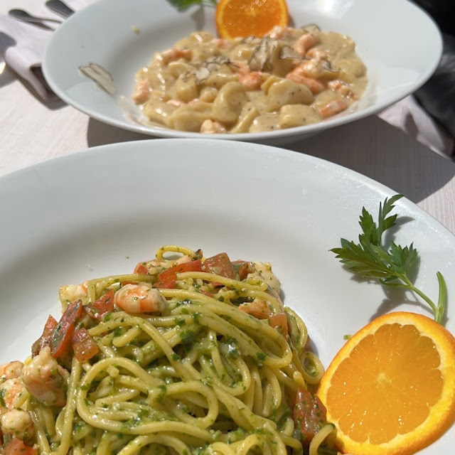 Spaghetti Alla Chitarra Pesto E Gamberetti