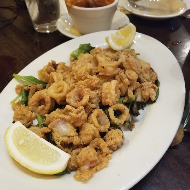 Mixed Greens Plus Crispy Calamari