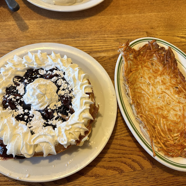 Berry Waffle and Hash Browns