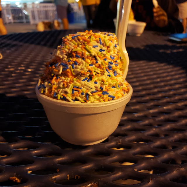 Vanilla Strawberry Twist with Sprinkles
