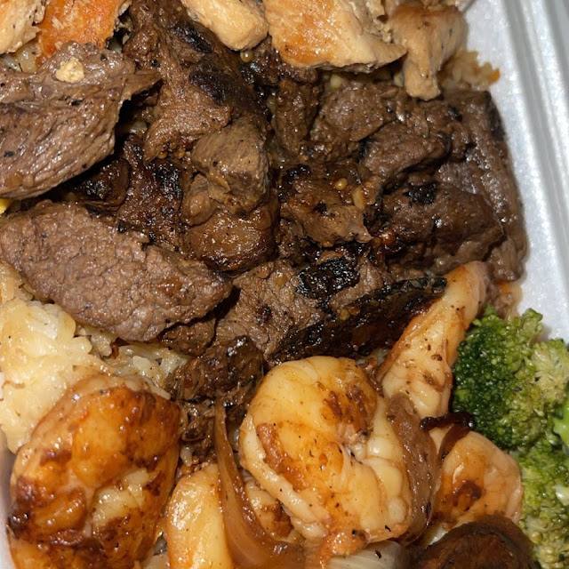 Combo Hibachi Chicken and Shrimp Steak Dinner