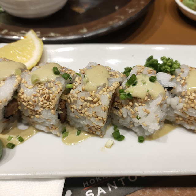 Salmon Aburi with Unagi Sushi Roll