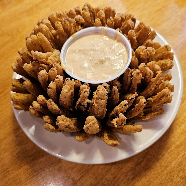 Blooming Onion and French Fries Bacon