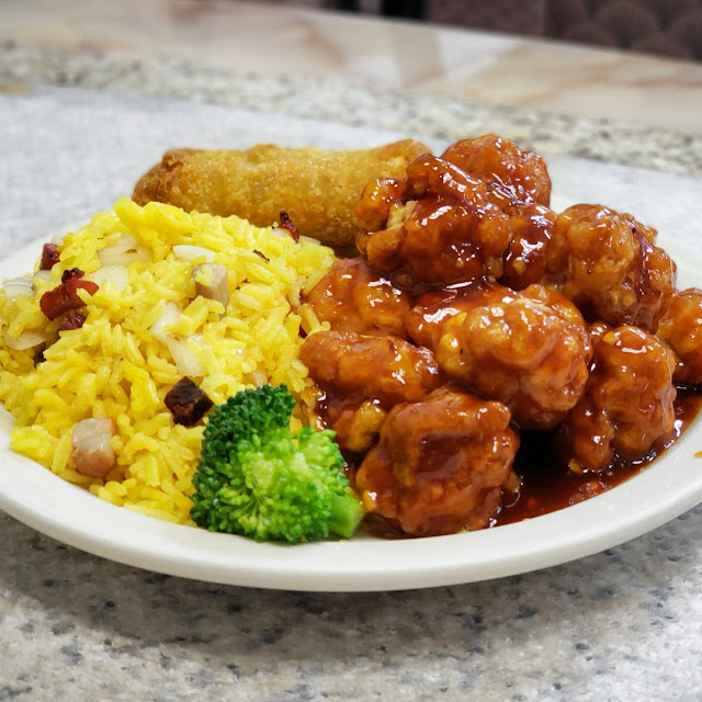 General TSO's Chicken Combination Plate