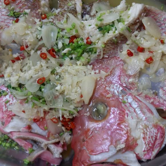 Ikan Merah Masak Stim Halia