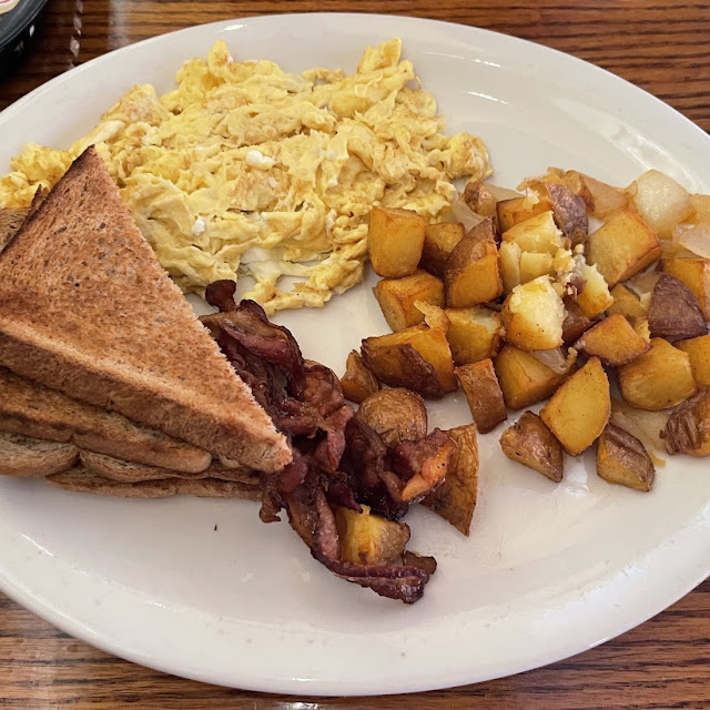 Breakfast Special with Bacon and Wheat Toast