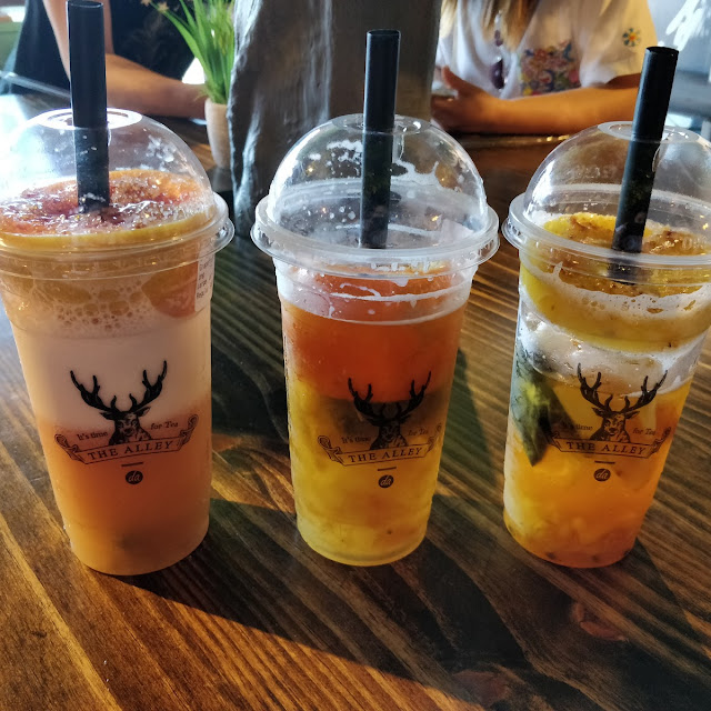 Grapefruit Brulee Oolong Orange Brulee Oolong and Pineapple Brulee Oolong