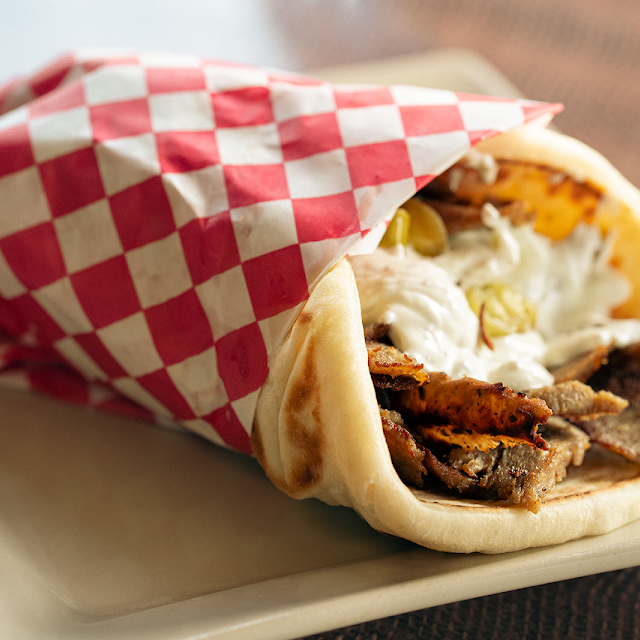 Gyro Sandwich and Fries