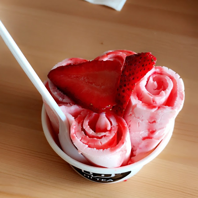 Strawberry Rolled Ice Cream