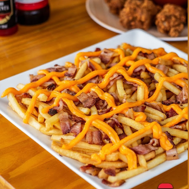 Batata Com Queijo E Bacon Crispy