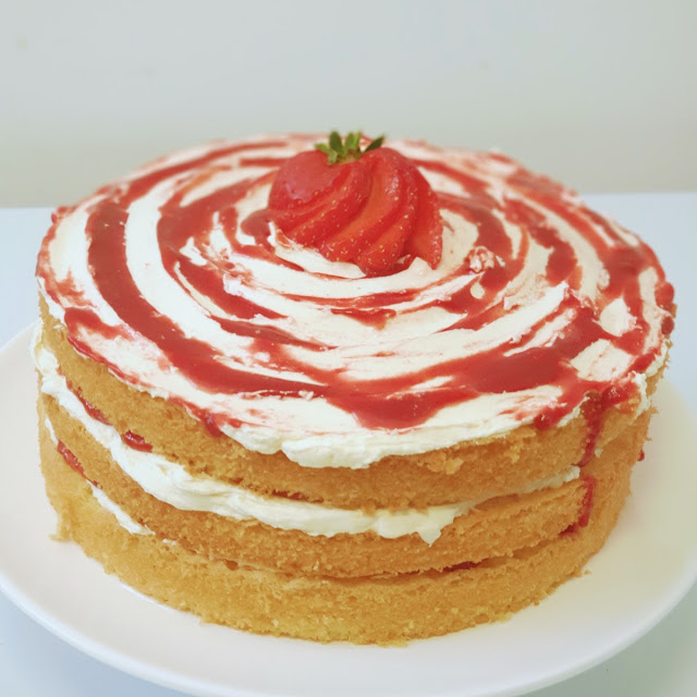 Strawberry and Vanilla Cake